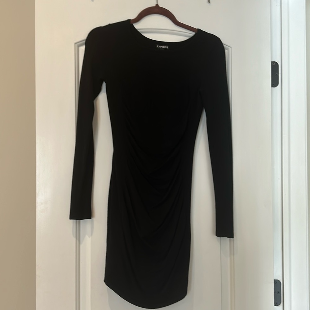 Express ruched front sweater dress size XS